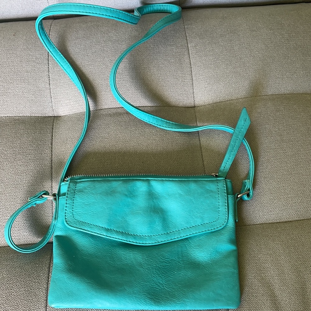 Blue cross body bag